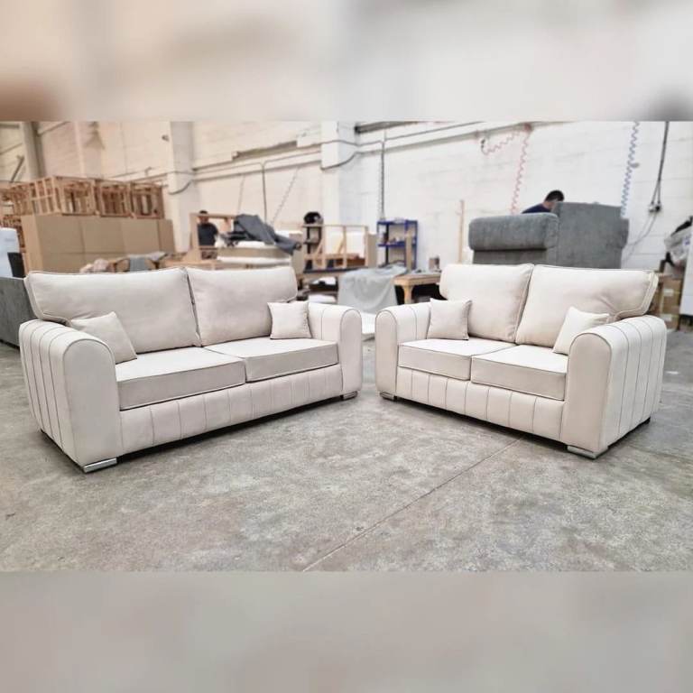 📞 Designer Brand New Lily Panel Line Sofa Set Corner & 3+2 Real Material 35% OFF Amazing Deal COD