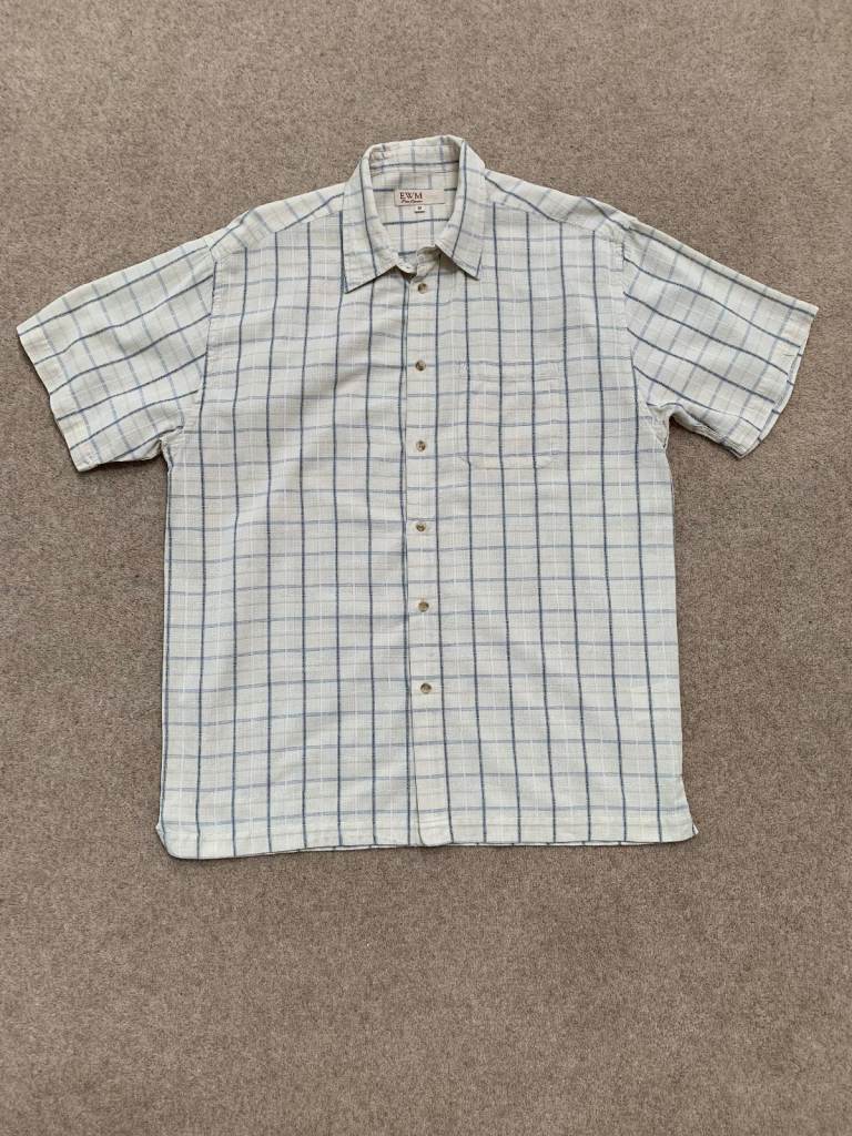 Men's EWM Pure Classics, 100% cotton, Check, Short Sleeve Shirt, Size M