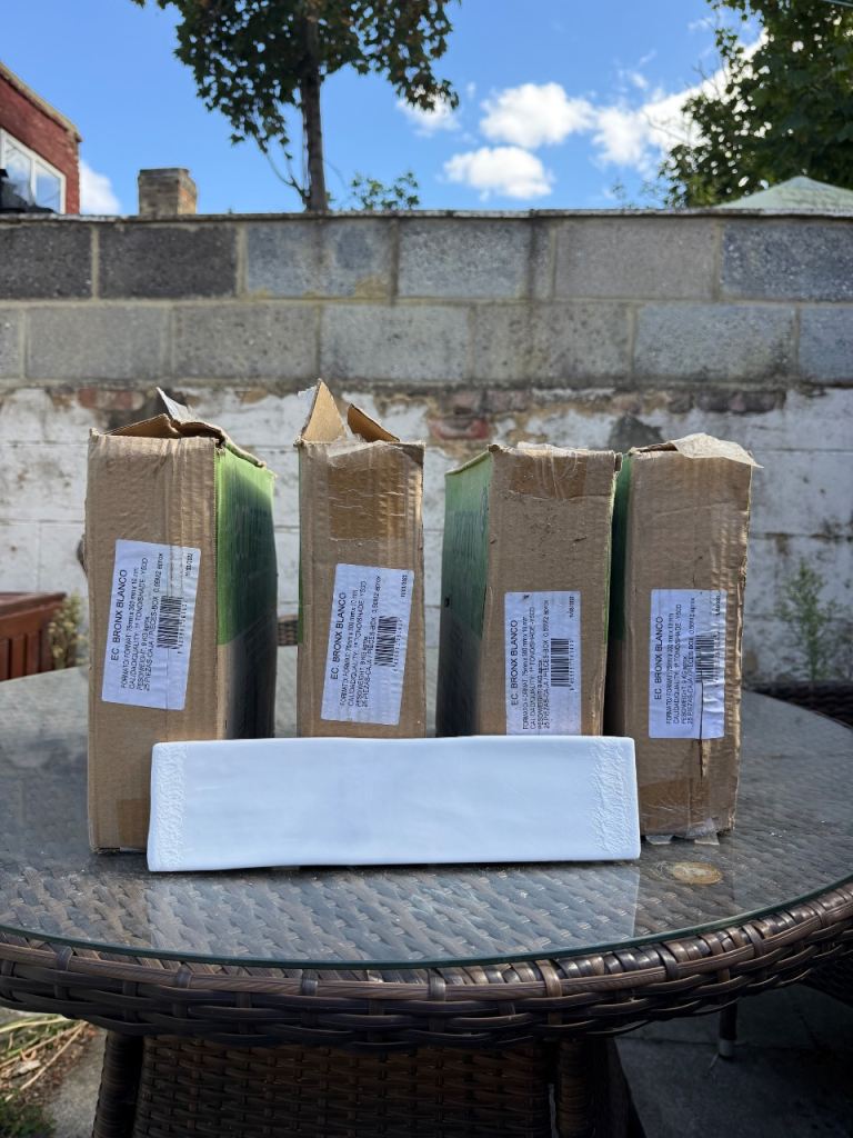 New White Ceramic Wall Tiles - 4 boxes