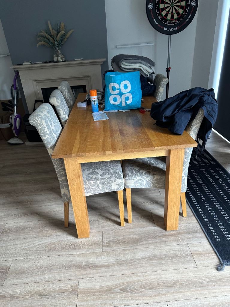 Free oak table and chairs
