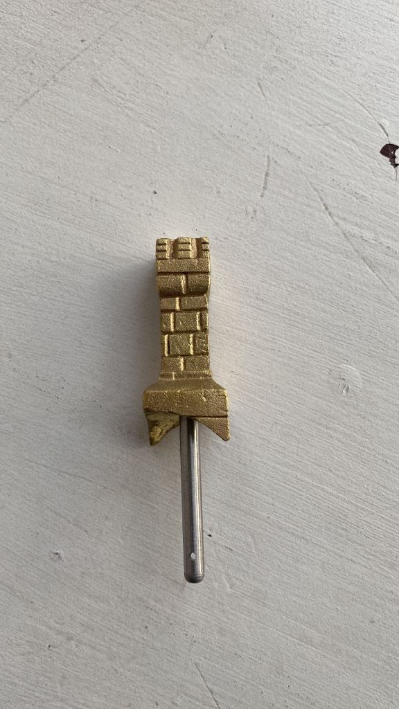 Solid brass and steel tiller pins vintage retro upcycle boat