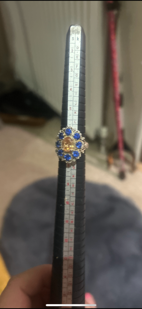 Unusual multicoloured ring 