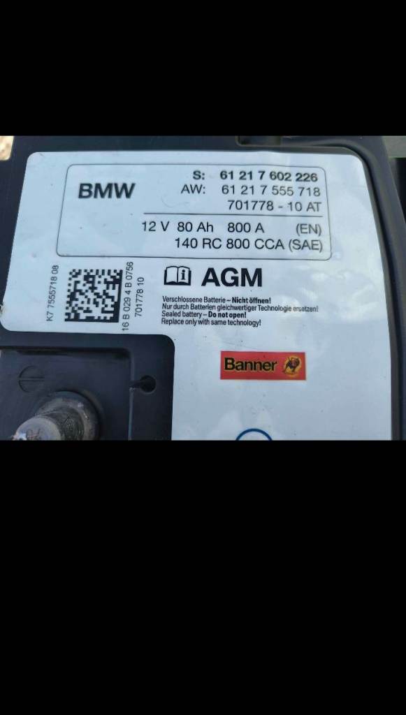 BMW AGM battery 