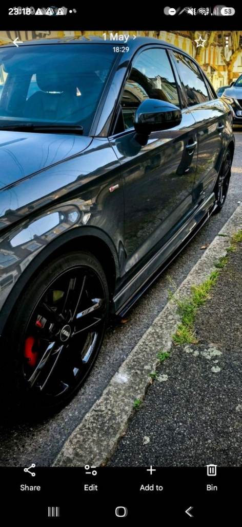 Audi 4x Alloy Wheels and Tyres – Black, Good Condition