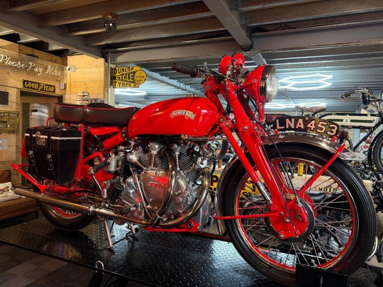 1950 Vincent Rapide 998cc, Chinese Red, *ELECTRIC START* the best for sale