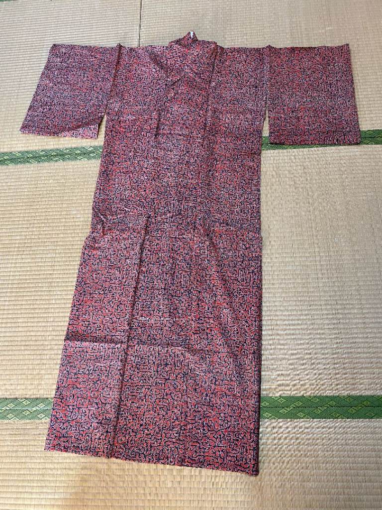 Vintage, Japanese traditional Kimono Yukata Cotton/Silk or Cotton made dress wear for Men/Women - 10