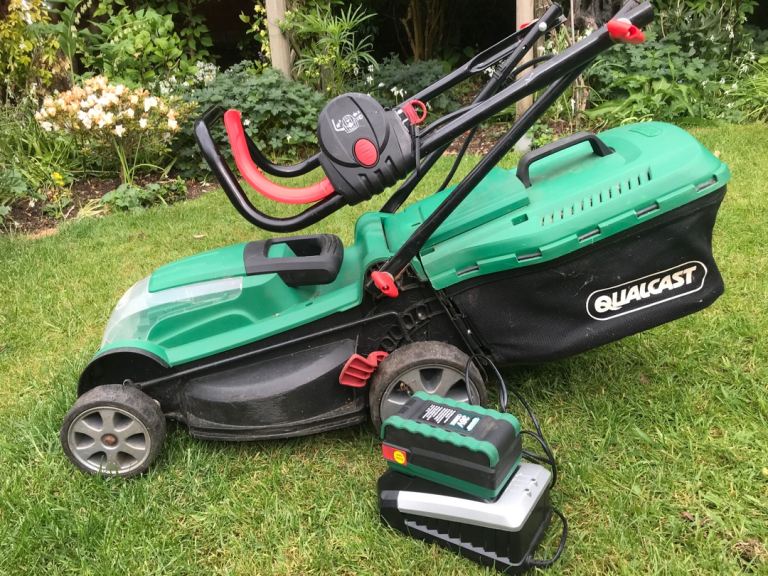 Qualcast electric cordless lawnmower 