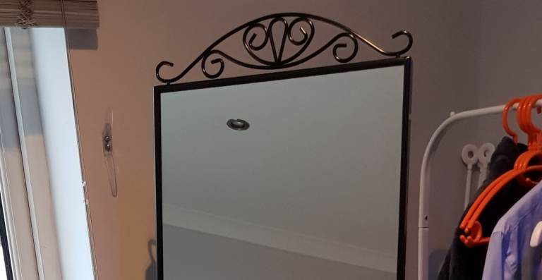 IKEA standing mirror black