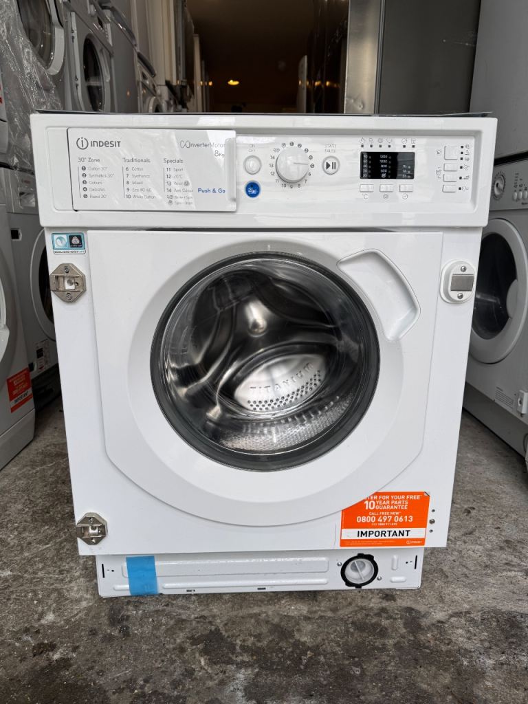 Indesit 8kg Integrated Washing Machine With Free Delivery N Warranty 