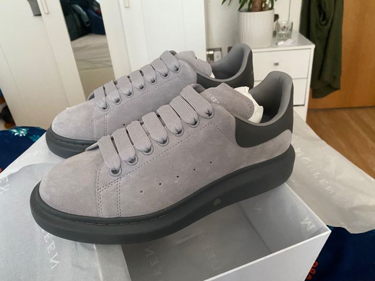 Alexander McQueen Men's Oversized Sneaker in Grey
