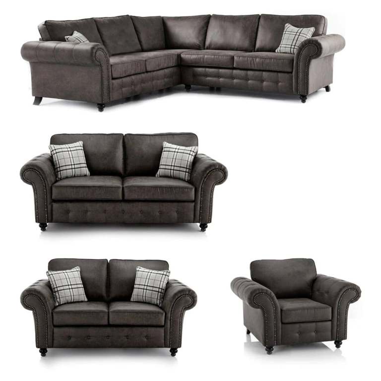 New Leather Corner Sofa | 3 and 2 Seater Leather Sofa | Free Delivery