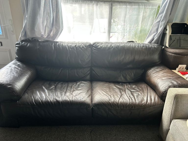 Large leather sofa