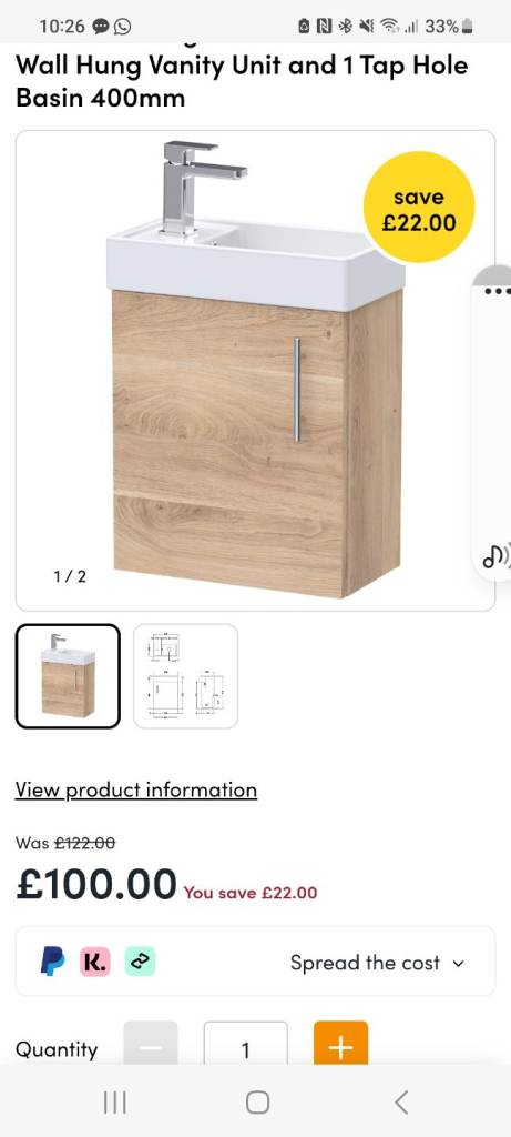 Oak cloak room vanity unit & sink