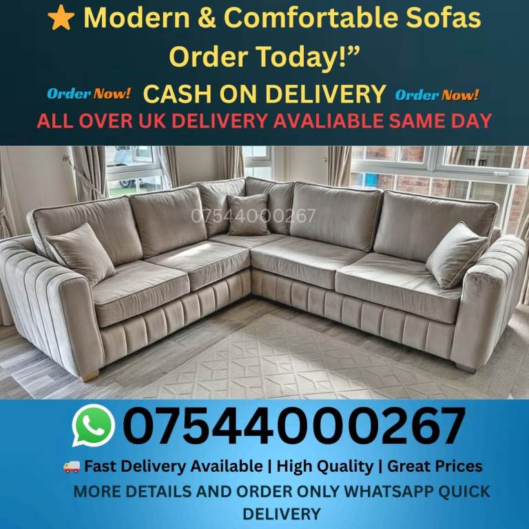Comfortable Sofa – Clean, Affordable, Ready for Collection Today”