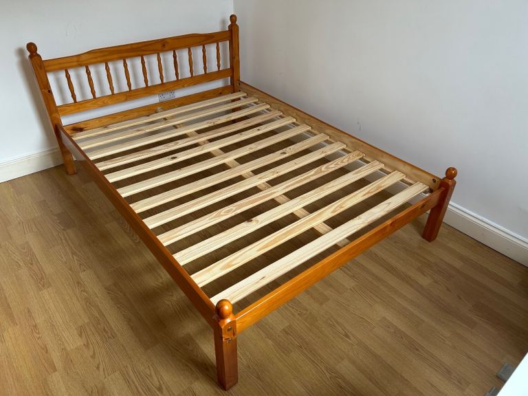 image for FREE DELIVERY - WOODEN DOUBLE BED FRAME