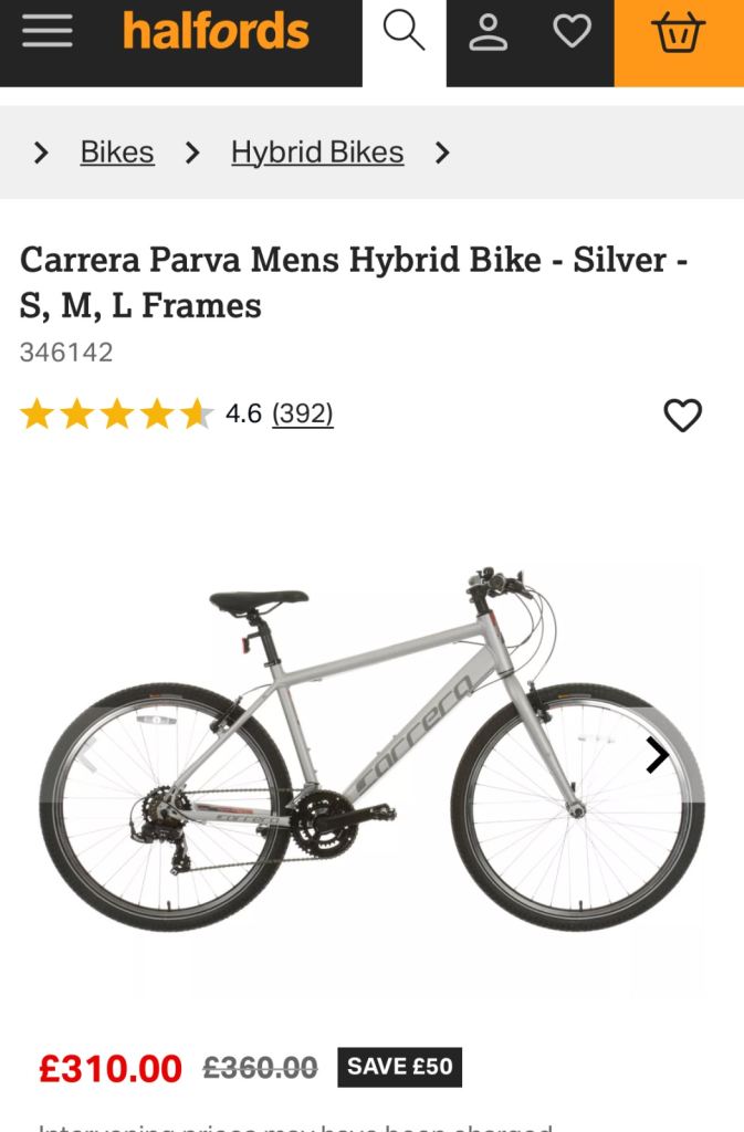 New Carrera parva mens hybrid mountain bike 