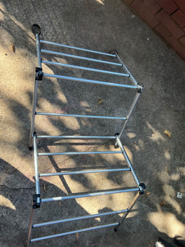Silver Metal Shoe Rack - Good Condition