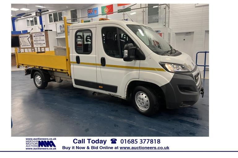 2015 Peugeot Boxer 335 L3 2.2HDI 130PS LWB 7 SEAT CREW CAB TIPPER C/W STRONG BOX ------------- Ti...