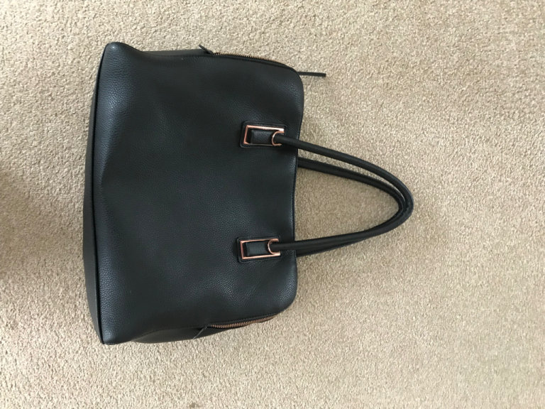 Black and rose gold bag