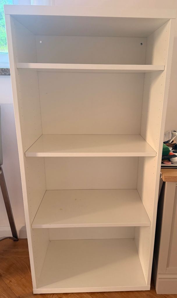 IKEA White Bookshelf with Adjustable Shelves – Good Condition