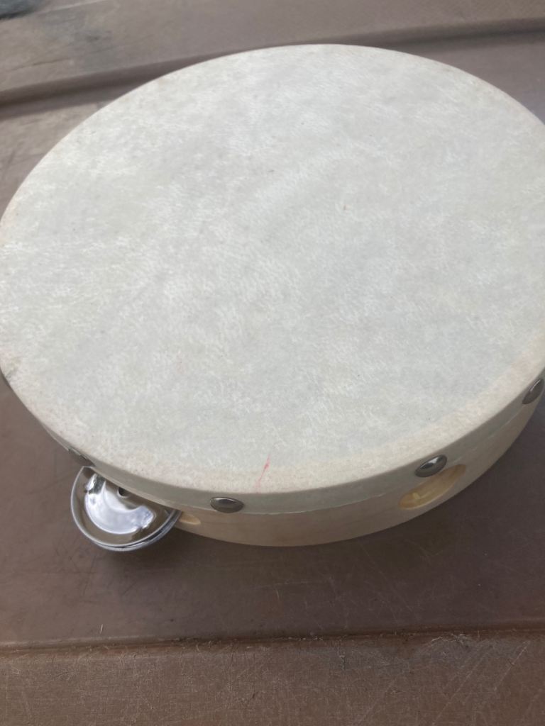 Wooden Tambourine with Jingle Bells – Good Condition