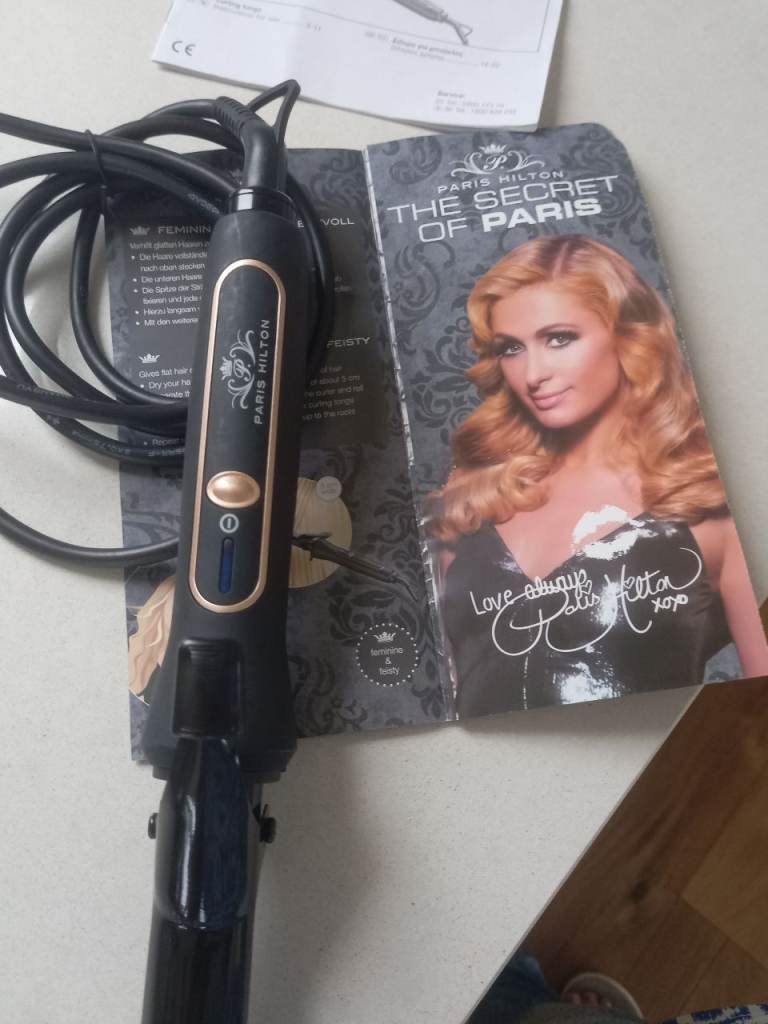 Paris Hilton Curling Tongs - Black, Good Condition