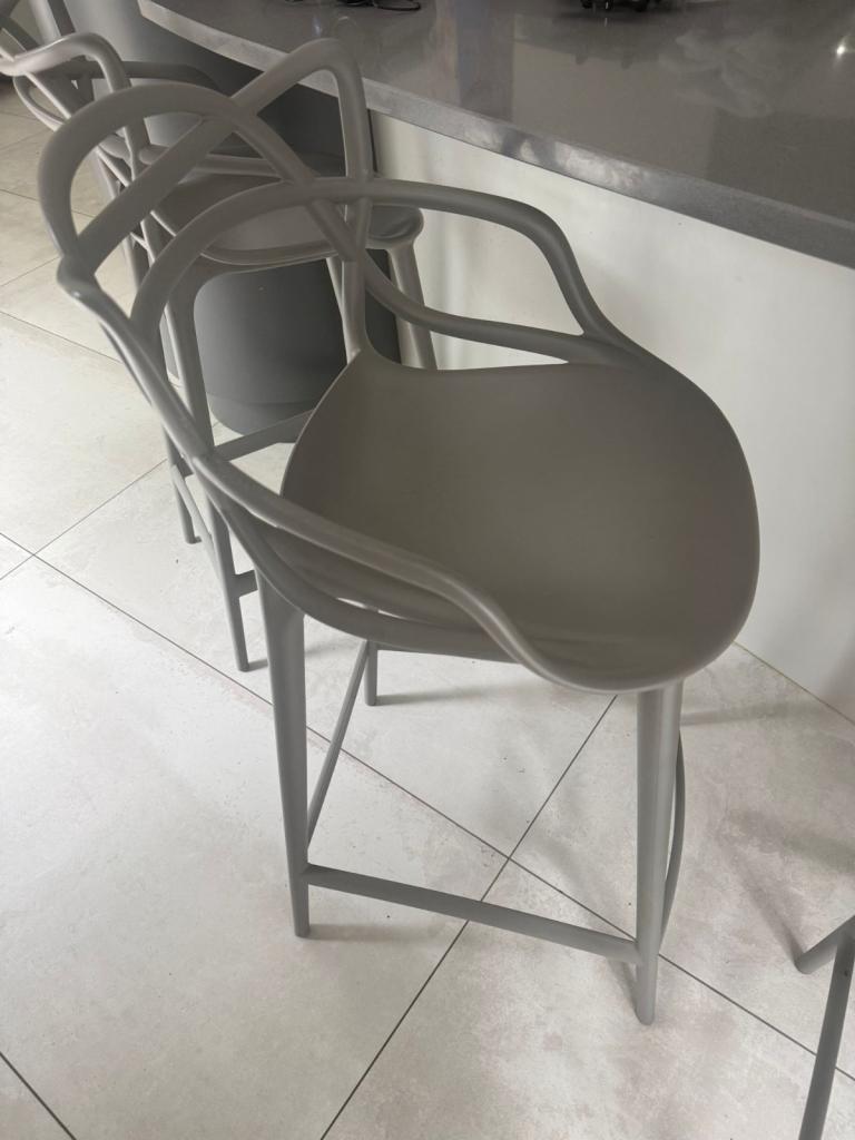3x Philippe Starck Bar stools Grey 