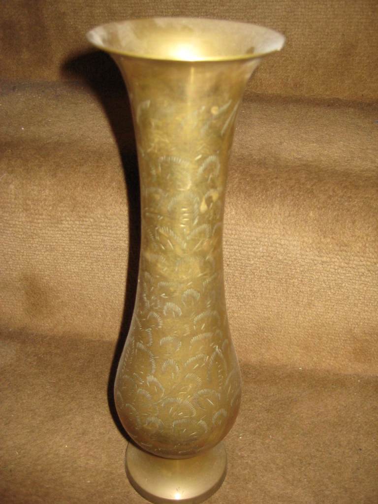 High Quality Engraved Brass Flower Vase for £18.00