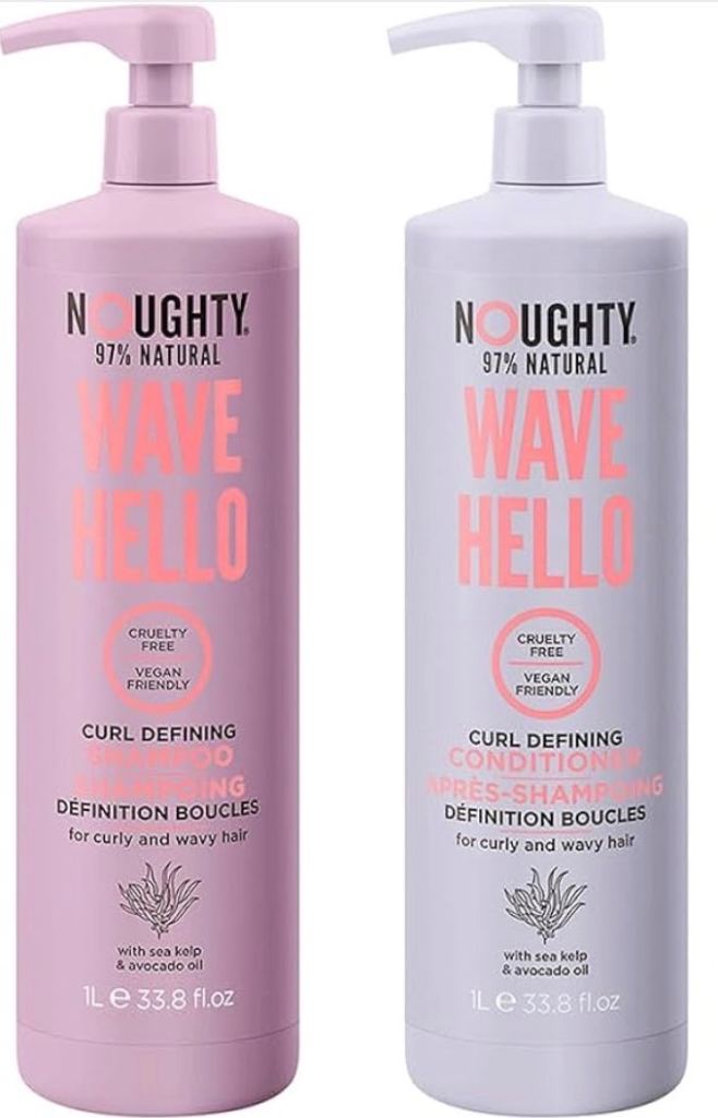 Noughty 97% Natural Shampoo & Conditioner Anti-Frizz Control, Sulphate-Free 2x1L