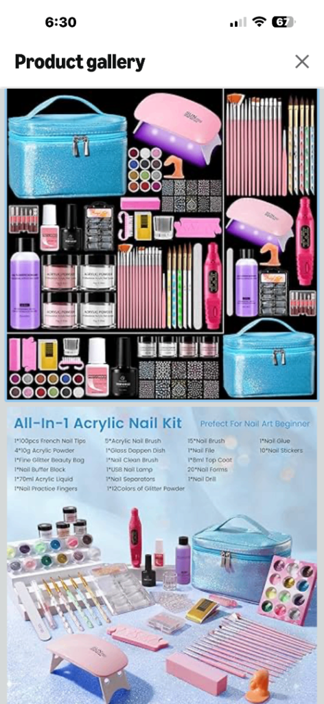 Acrylic nail kit