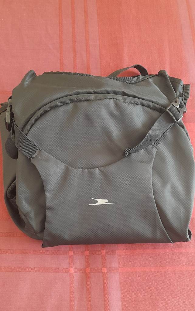 Black Nylon Rucksack.