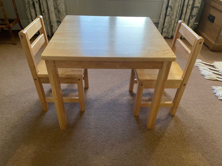 John Lewis Children's Table & 2 Chairs Set. 