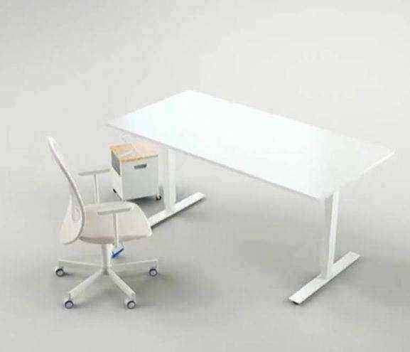 Collection Croydon!!! White Ikea sit stand office table desk Trotten 160cm x 80cm x H 72cm - 122cm