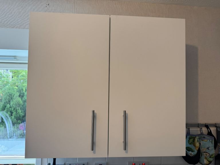 White Matt Kitchen Wall Cabinet / Cupboard
