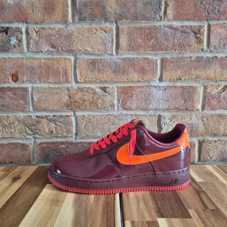 Nike Air force 1 Low Patent Dark Team Red UK10 Brand New in Box