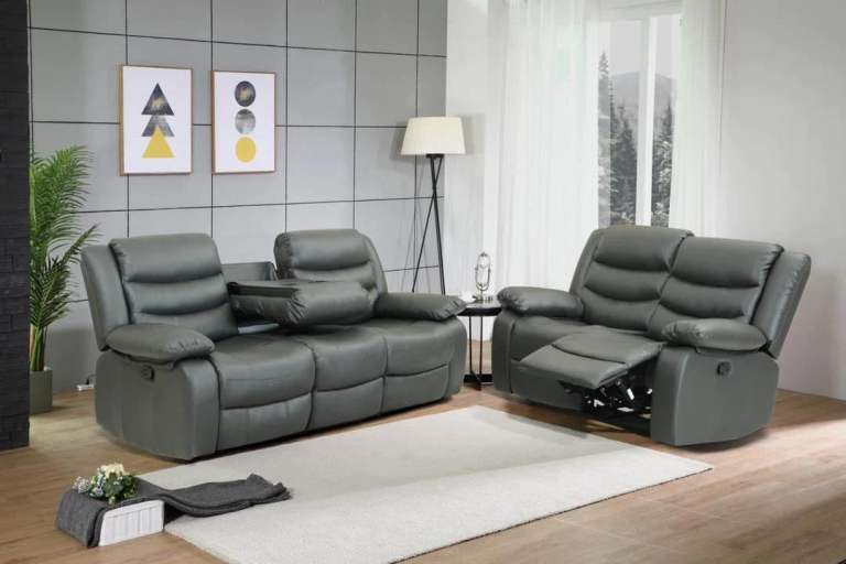 New L Shape Corner & 3+2 Leather Recliner Sofa | Free Delivery