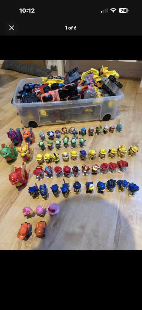 Large Bundle of Paw Patrol Toys and Vehicles