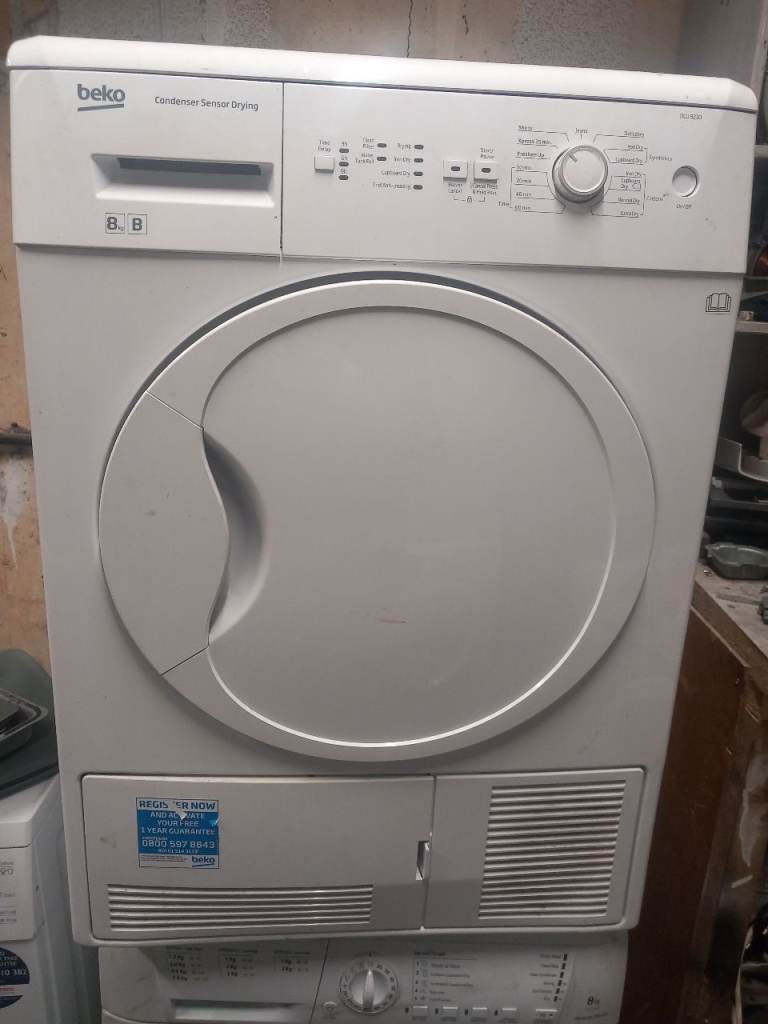Beko Condenser Tumble Dryer - White, Good Condition