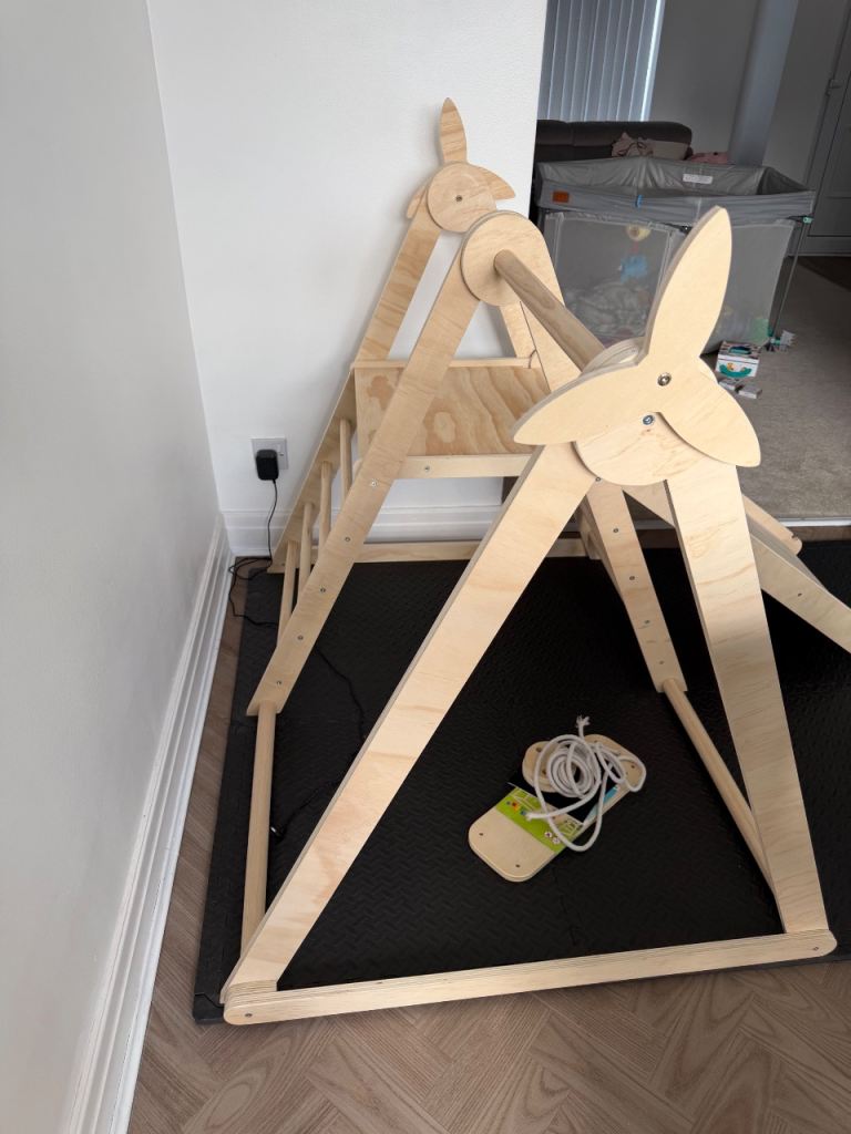 Kids Indoor/Outdoor climbing frame and swing