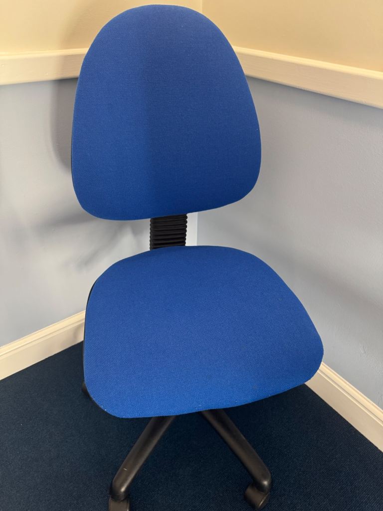 Royal Blue Mid Back Desk Chair, Swivel Home & Office Chair, Height Adjustable Seat, Computer Chair