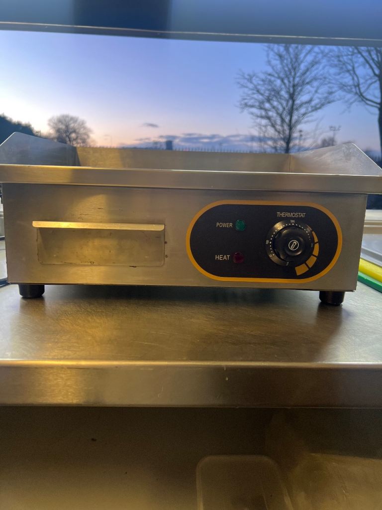 Electric Griddle,45cm Commercial Electric Flat Top Griddle,Stainless Steel Teppanyaki Grill