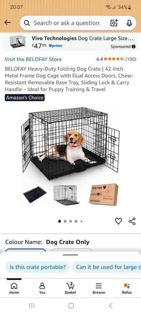 Small dog crate 