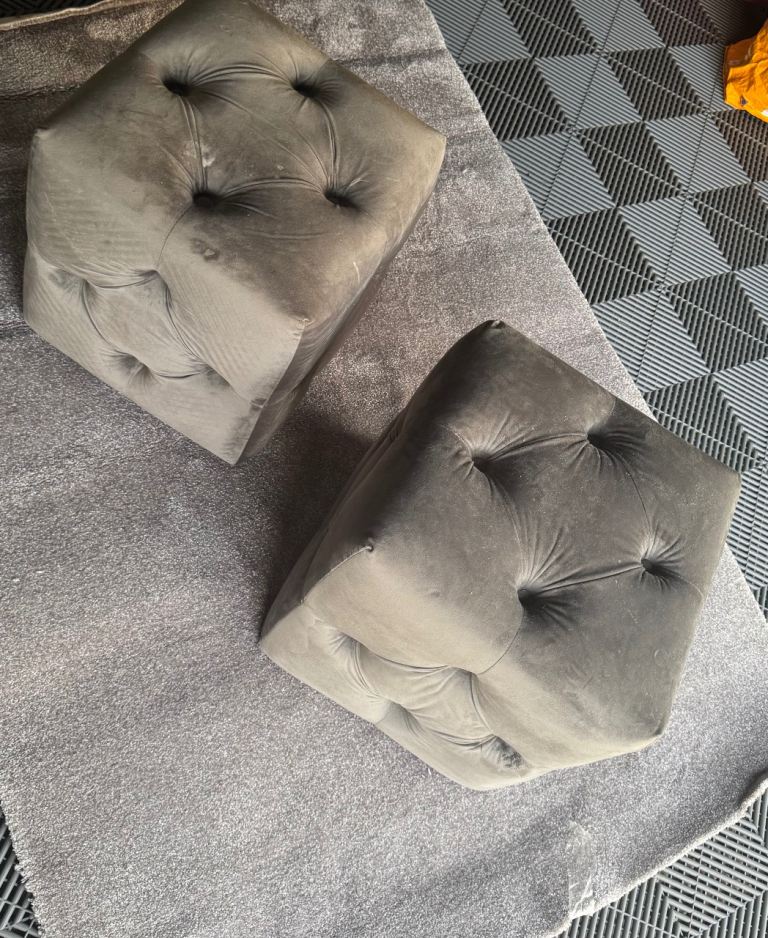 Side Tables / Foot Stools / pouffes grey