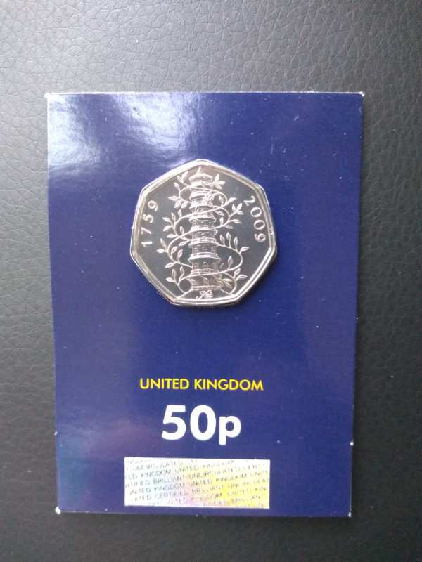 2019 Kew gardens 50p coin very rare 