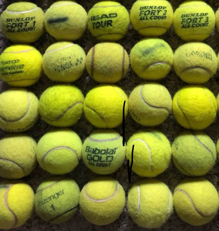 Used tennis balls 
