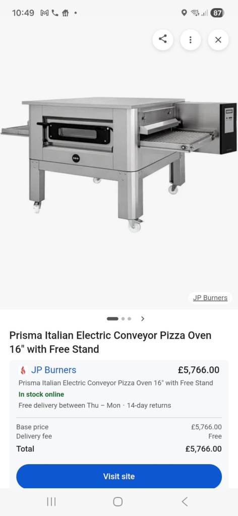 Pizza oven and dough mixer