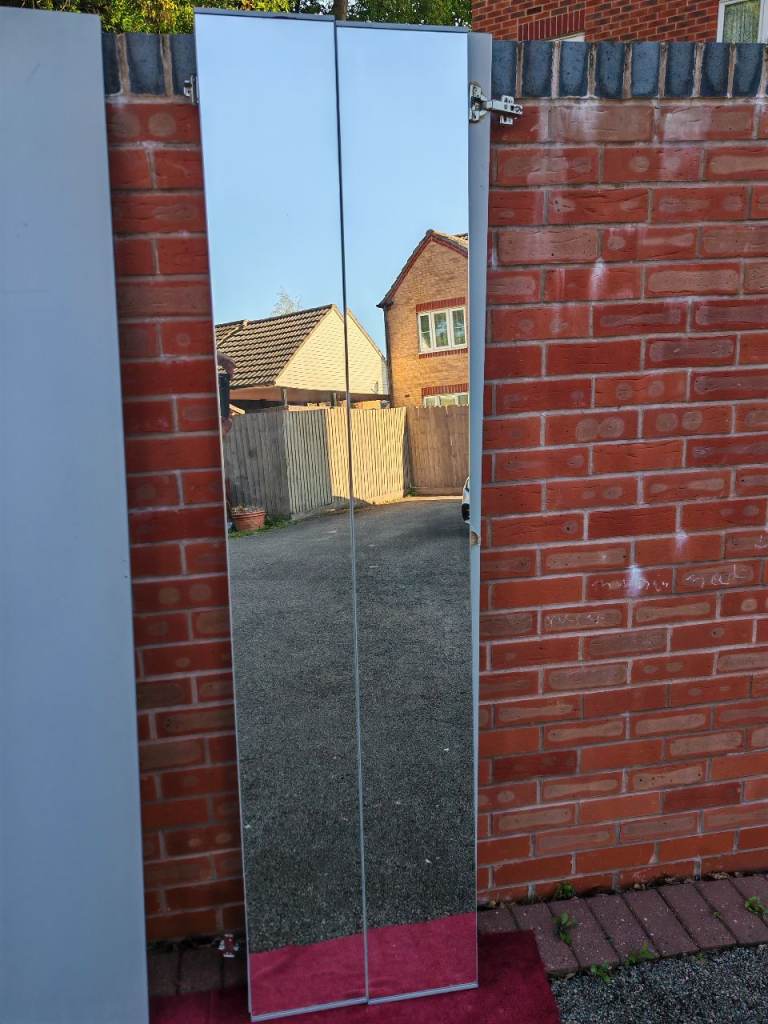 2 IKEA Pax Mirror Doors for PAX wardrobe frame FREE DELIVERY 166