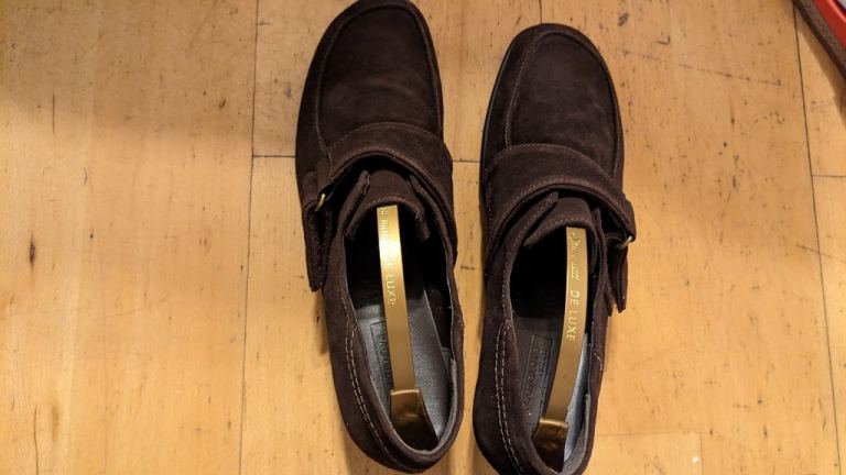 Never Used (Old Stock) M&S Suede Footglove brown shoes Size 7.5