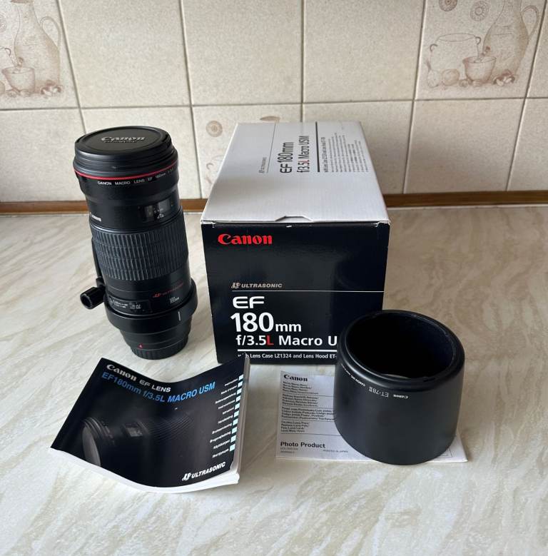  Canon EF 180mm f/3.5 L Macro USM Telephoto Prime Lens