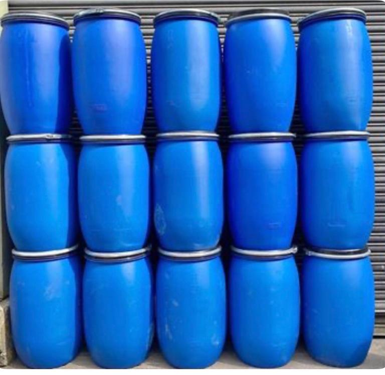 120 litre blue barrel feed corn bin storage lock lid type